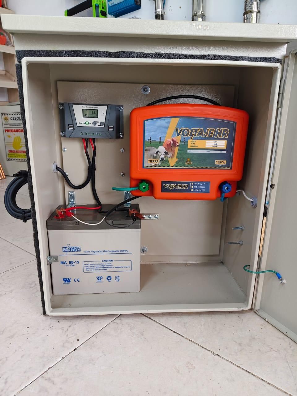 Cerca eléctrica en potrero