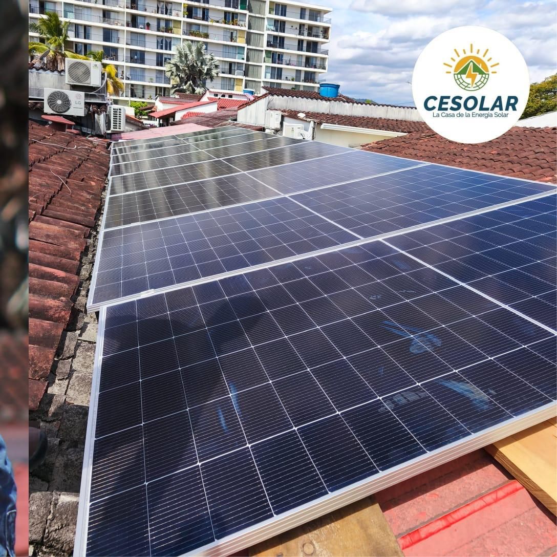 Paneles solares en techo